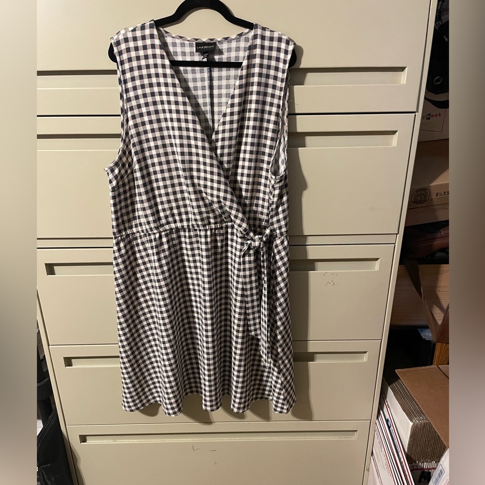 EUC Lane Bryant Blue Gingham Dress Size 22/24